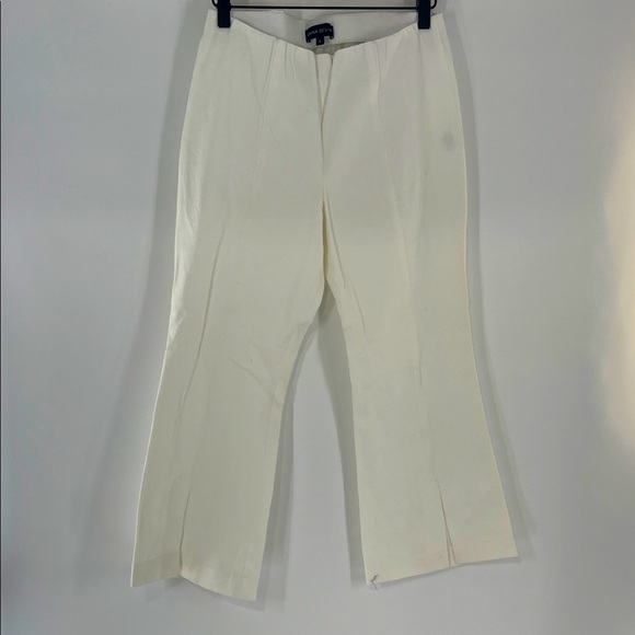 Donna Degnan White Bootcut Flare Pants Size 8 Gently Used